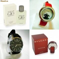 Set cadou Ceas+Parfum,Armani,Chanel,Gucci,barbati si dama foto