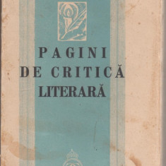 Vl.Streinu / Pagini de critica literara (editie 1938)