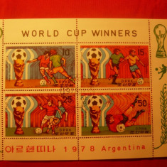 Bloc - Castigatorii Camp.Mond.Fotbal Argentina '78 , stamp.