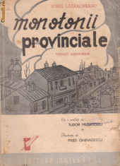 I.Lazaroneanu / Monotonii provinciale - versuri umoristice (1945 foto