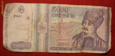 BANCNOTA 5000 LEI AVRAM IANCU MAI 1993 foto