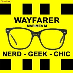 WAYFARER Nerd Geek Ochelari Cu Lentile Transparente Clear Lens M foto