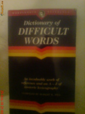 Dictionary of difficult words foto