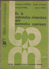 DE LA MATEMATICA ELEMENTARA SPRE MATEMATICA SUPERIOARA foto