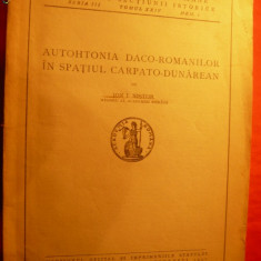 Autohtonia Daco Romanilor ...- de ION. I. NISTOR - 1942
