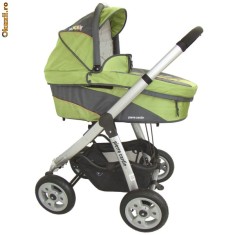 Pierre Cardin Carucior multifunctional cu landou si scaun auto scoica Sofia verde foto