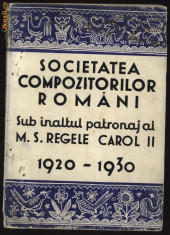 Societatea Compozitorilor Romani sub Carol II , 1920 - 1930 foto