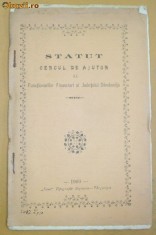 Statut- Cercul de Ajutor-Functionari -Dambovita-1909 foto