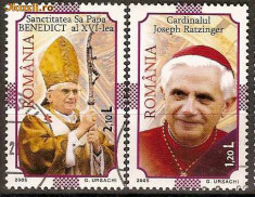 Romania 2005 - LP 1690 - Un Nou Pontificat - stampilate foto