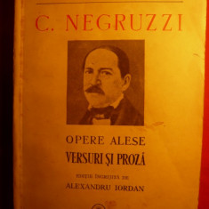 C. NEGRUZZI -''OPERE ALESE -versuri si proza ''-ed. 1941