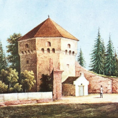 Carte postala ilustrata Turnul Pielarilor din Sibiu