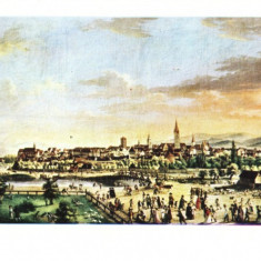 Carte postala ilustrata Vedere generala a orasului Sibiu(1808)
