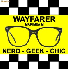 WAYFARER Ochelari Nerd Geek Clear Lens Rame Rama Retro * Sah * M foto