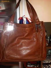 geanta/poseta LIZ CLAIBORNE piele camel NOUA foto