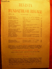 Revista Fundatiilor Regale - oct. 1942 ,nr 10 -Lit., Arta ,Cult. foto