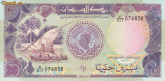 Bancnota Sudan 20 Pound 1991 - P47 UNC foto