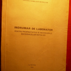 MATERIALE METALICE - Indrumar de Laborator-IPB 1976