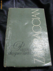 PAGINI DESPRE ARTA de ZAMBACCIAN 1965 foto