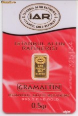 AUR PUR ! LINGOU AUR 24K (995.0) de 0,5 g (jumatate de gram) ! foto