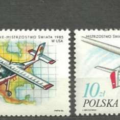 Polonia 1985 - AVIATIA SPORTIVA, serie nestampilata, B2