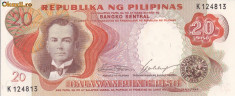 Bancnota Filipine 20 Piso (1969) - P145a UNC foto