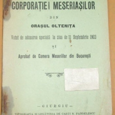 Statut Corporatie meseriasi Oltenita Giurgiu 1907