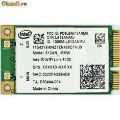 Placa retea laptop 512AN_MMW Intel WiFi Link 5100 a/b/g/Draft-N foto