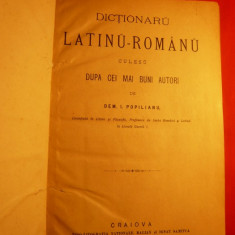 DICTIONARU LATINU-ROMANU - 1892