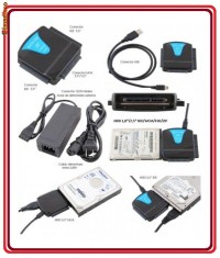 ADAPTOR EXTERN SATA IDE USB HDD DVD-RW LAPTOP 4 INTERFETE foto