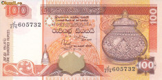 Bancnota Sri Lanka 100 Rupii 2001 - P118a UNC foto