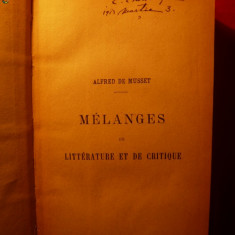 Alfred de Musset - Melanges de Litterature et de Critique -s.XIX