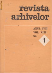 REVISTA ARHIVELOR - nr.1/1980 foto