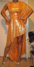 Rochie de seara chic/portocalie foto