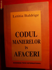 Letitia Baldrige- Codul Manierelor in Afaceri -1985 foto