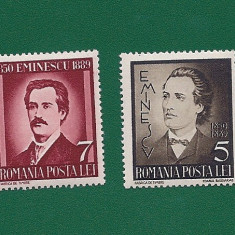 ROMANIA 1939 - 50 ANI DE LA MOARTEA LUI M. EMINESCU, MNH - LP 130