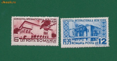 ROMANIA 1939 - EXPOZITIA INTERNATIONALA NEW YORK, MNH - LP 129 foto