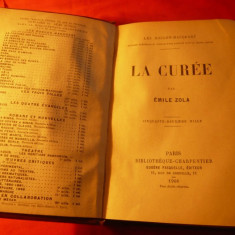 EMILE ZOLA - LA CUREE -ed.Charpentier1906 - Legata in Piele ,lb franceza, 387pag
