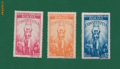 ROMANIA-CONSTITUTIA R.P.R-NESTAMPILATA-LP 232-3 VAL. foto