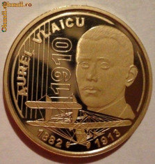 Moneda 50 bani 2010 Aurel Vlaicu BNR PROOF - EDITIE LIMITATA !!! foto