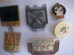 Lot 5 insigne rusesti anii 1970-1980, Rusia foto