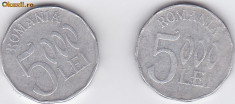 6 monede de 5000 lei Romania 2002 foto