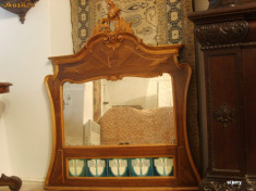 Oglinda veche sculptata manual , antica , rococo foto