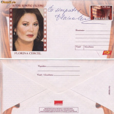 Plic postal cu autograf Florina Cercel foto