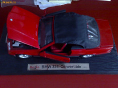 MACHETA MAISTO BMW E36 CABRIO CU PRELATA,1992-1998,MARIME 1:18 foto