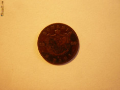 2 Bani 1880 ,Carol I ,bronz ,cal.medie-buna ,d=2cm. foto