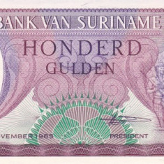 Bancnota Suriname 100 Gulden 1985 - P128b UNC