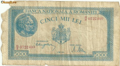 Bancnota 5000 lei - 2 mai 1944 foto