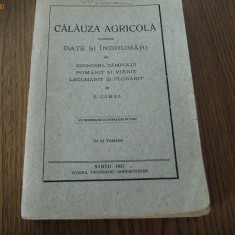 CALAUZA AGRICOLA ,1925 ANUL APARITIEI.pomarit,vierit,legumarit,florarit