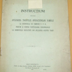 C.F.R.-INSTRUCTIUNI-Aplicarea tarifului operat. vamal-1911
