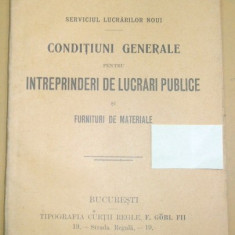 Caile Ferate Romane-CONDITIUNI - lucrari publice-1911